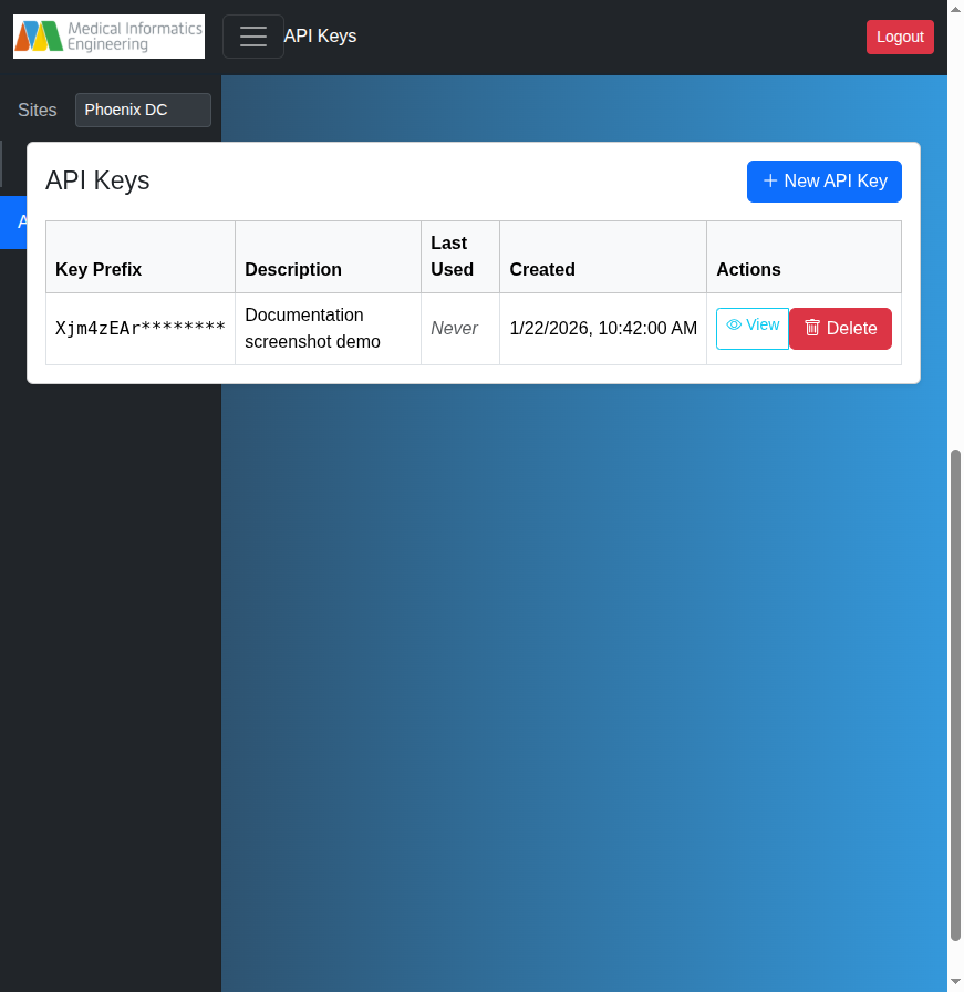 API Keys List
